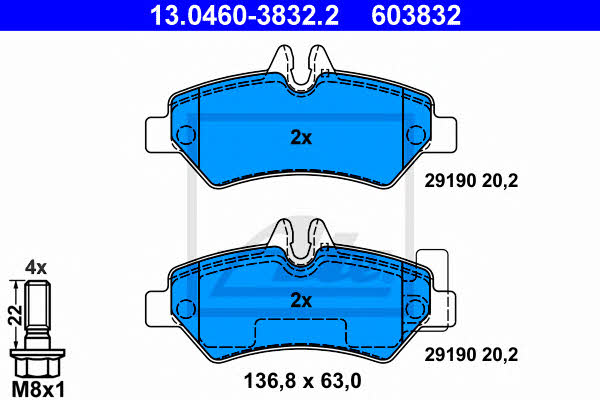Ate Brake pad set – price 334 PLN