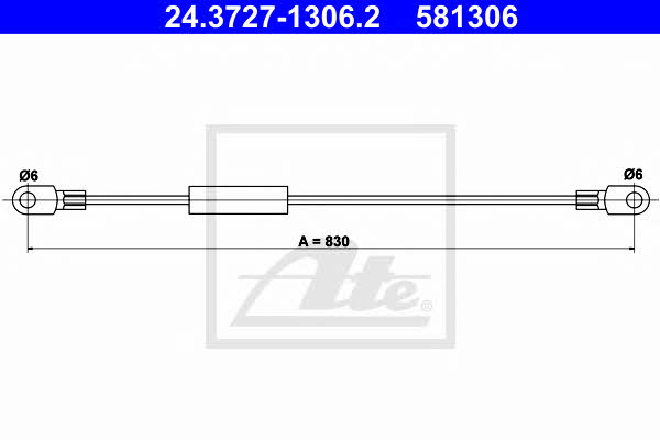 Ate 24.3727-1306.2 Parking brake cable, right 24372713062