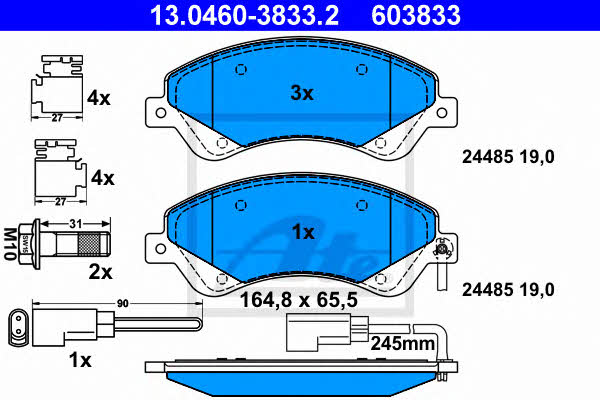 Ate Brake pad set – price 350 PLN