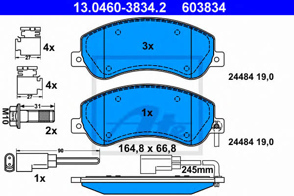 Ate Brake pad set – price 338 PLN