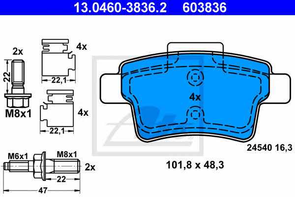 Ate Brake pad set – price 195 PLN