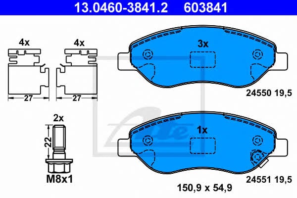 Ate Brake pad set – price 264 PLN