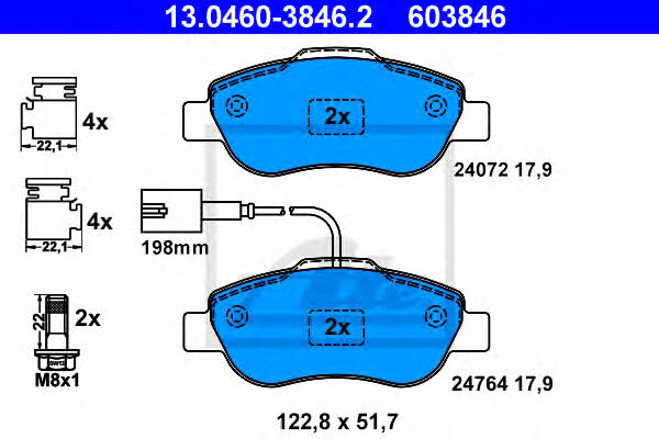Ate Brake pad set – price 203 PLN