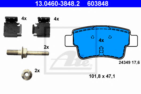 Ate Brake pad set – price 213 PLN