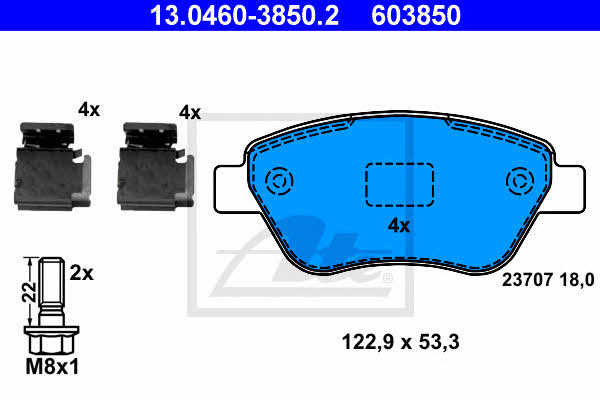 Ate Brake pad set – price 206 PLN