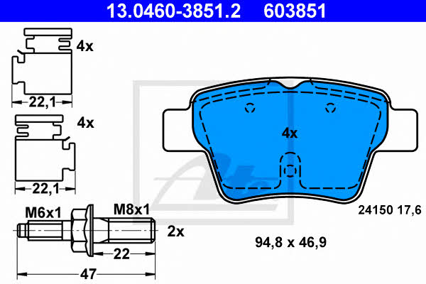 Ate Brake pad set – price 183 PLN