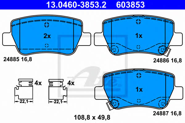 Ate Brake pad set – price 220 PLN