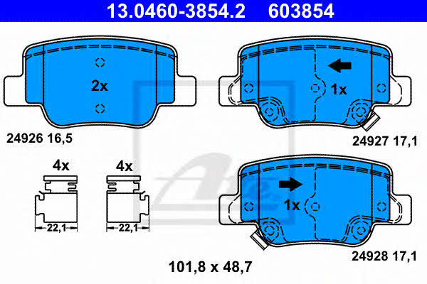 Ate Brake pad set – price 224 PLN