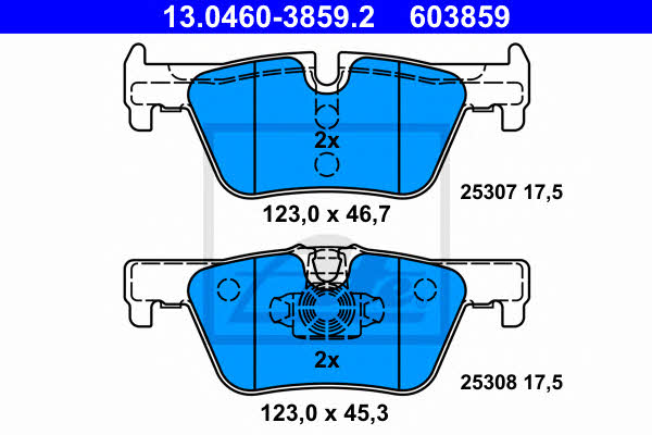 Ate Brake Pad Set, disc brake – price 239 PLN