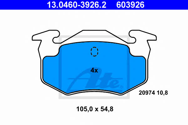 Ate Brake pad set – price 135 PLN