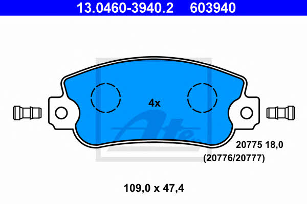 Ate Brake pad set – price 78 PLN