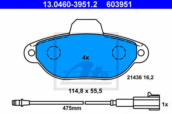 Ate Brake pad set – price 63 PLN
