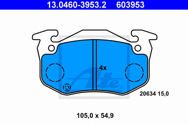 Ate Brake pad set – price [object Object] PLN