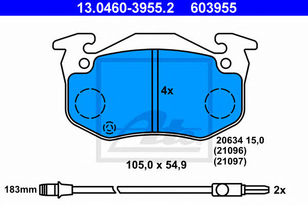 Ate Brake Pad Set, disc brake – price 82 PLN
