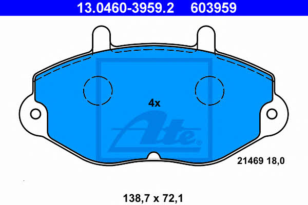 Ate Brake pad set – price [object Object] PLN