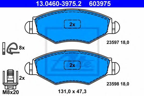 Ate Brake pad set – price 139 PLN