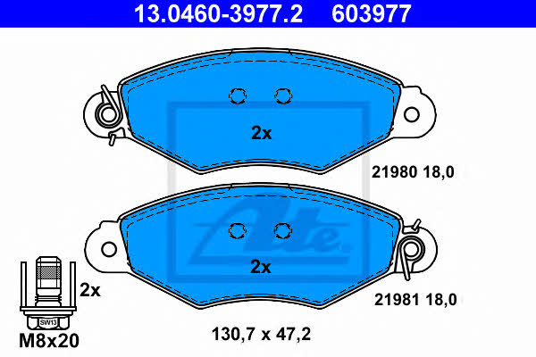 Ate Brake pad set – price 140 PLN