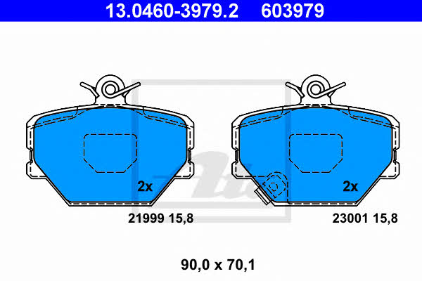 Ate Brake Pad Set, disc brake – price 108 PLN