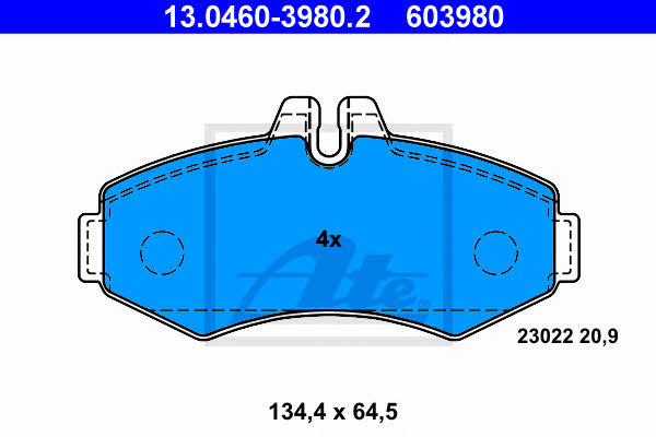 Ate Brake Pad Set, disc brake – price 147 PLN
