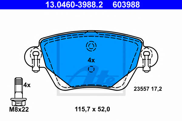 Ate Brake pad set – price 183 PLN