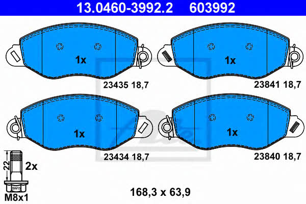 Ate Brake pad set – price 223 PLN