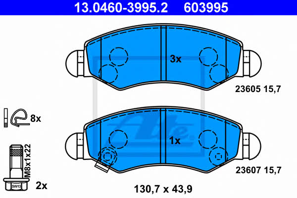 Ate Brake pad set – price 165 PLN