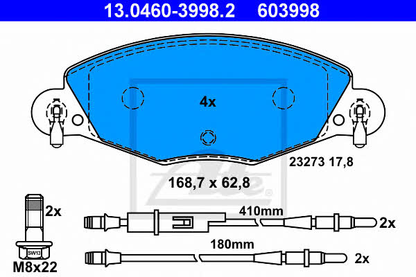 Ate Brake pad set – price 229 PLN