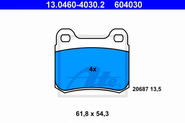 Ate Brake pad set – price 59 PLN