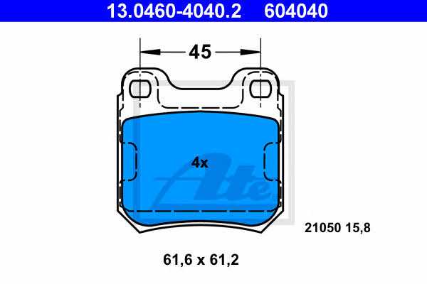 Ate Brake pad set – price 101 PLN
