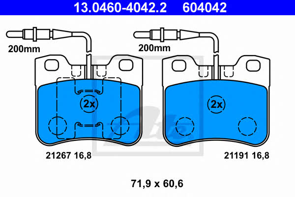 Ate Brake pad set – price [object Object] PLN