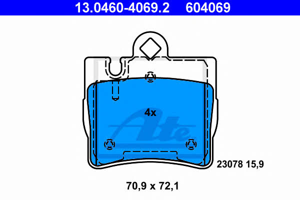 Ate Brake Pad Set, disc brake – price 195 PLN