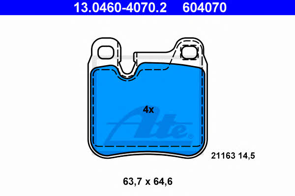 Ate Brake pad set – price 331 PLN