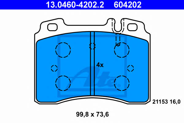 Ate Brake pad set – price 196 PLN