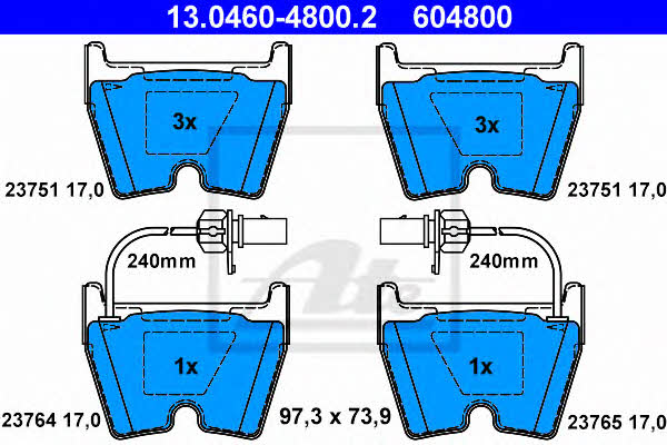 Ate Brake pad set – price 495 PLN