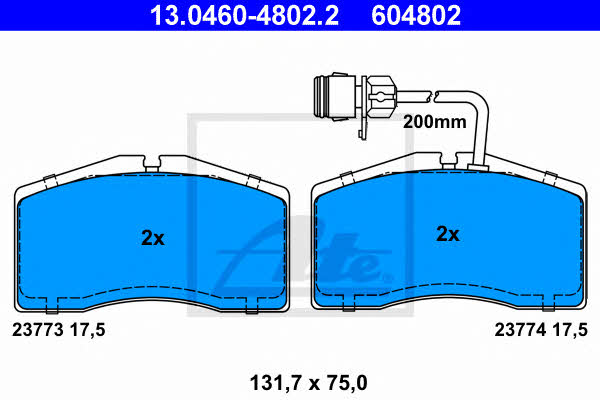 Ate Brake Pad Set, disc brake – price 538 PLN