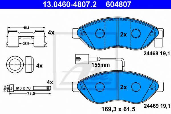 Ate Brake pad set – price 300 PLN