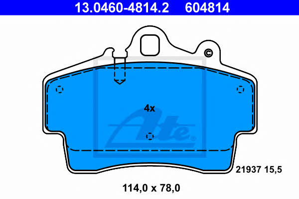 Ate Brake Pad Set, disc brake – price 254 PLN