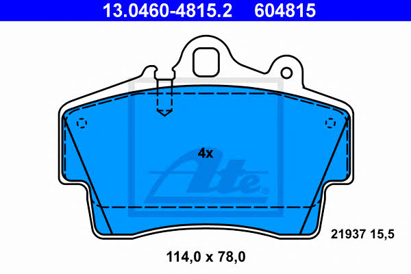 Ate Brake Pad Set, disc brake – price 297 PLN