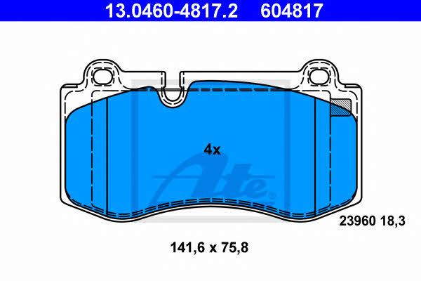 Ate Brake Pad Set, disc brake – price 312 PLN