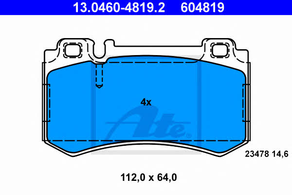 Ate Brake pad set – price 212 PLN