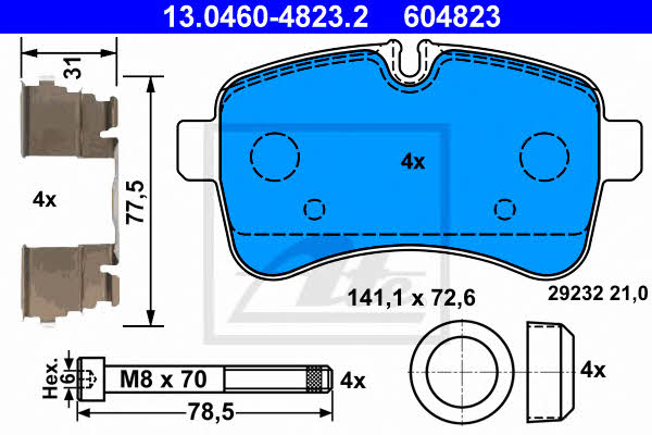 Ate Brake pad set – price 410 PLN