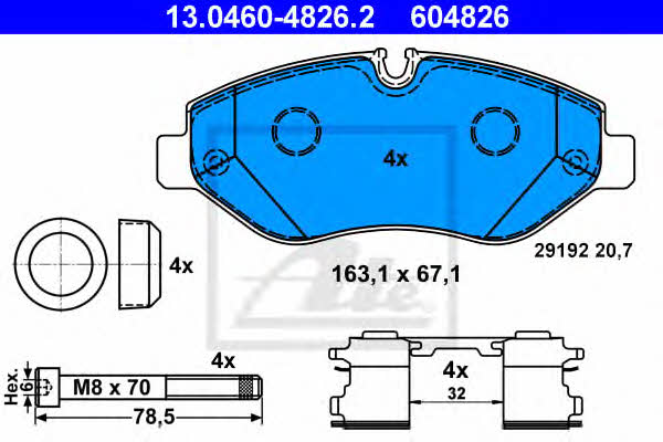 Ate Brake pad set – price 225 PLN