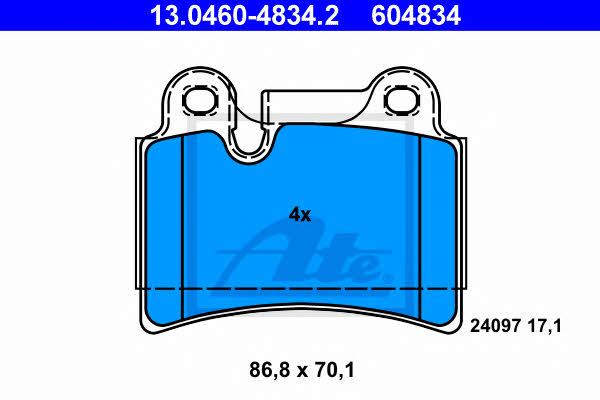 Ate Brake Pad Set, disc brake – price 331 PLN