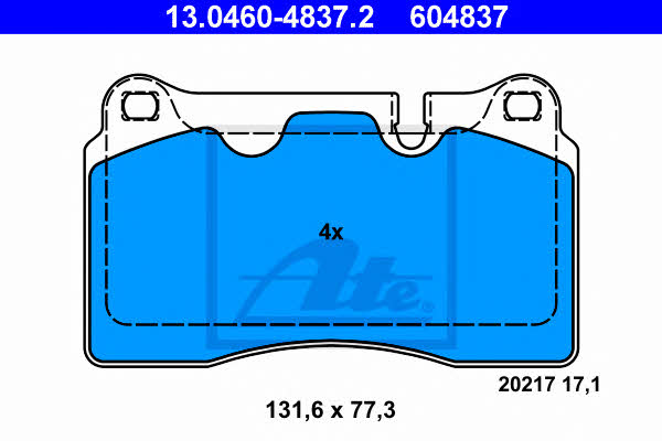 Ate Brake pad set – price 471 PLN
