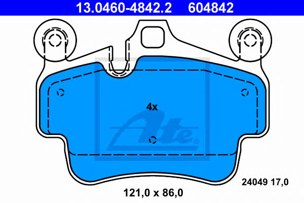Ate Brake Pad Set, disc brake – price 341 PLN