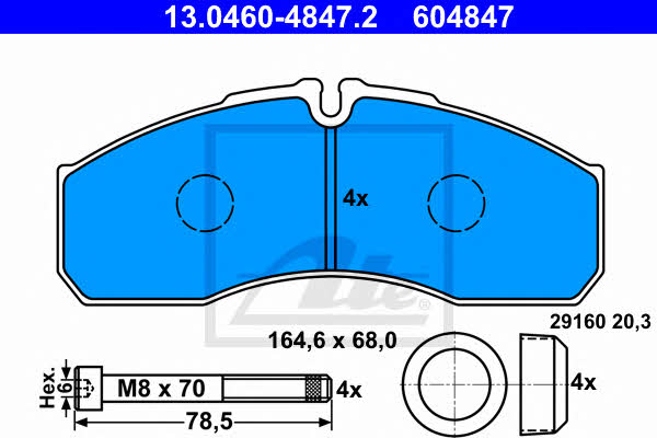Ate Brake pad set – price 319 PLN