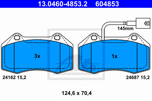 Ate Brake pad set – price 266 PLN