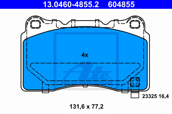 Ate 13.0460-4855.2 Brake Pad Set, disc brake 13046048552