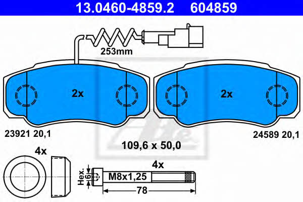 Ate Brake pad set – price 288 PLN