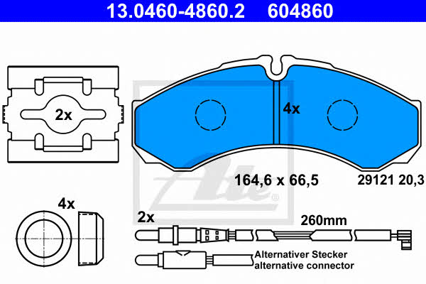 Ate Brake Pad Set, disc brake – price 251 PLN